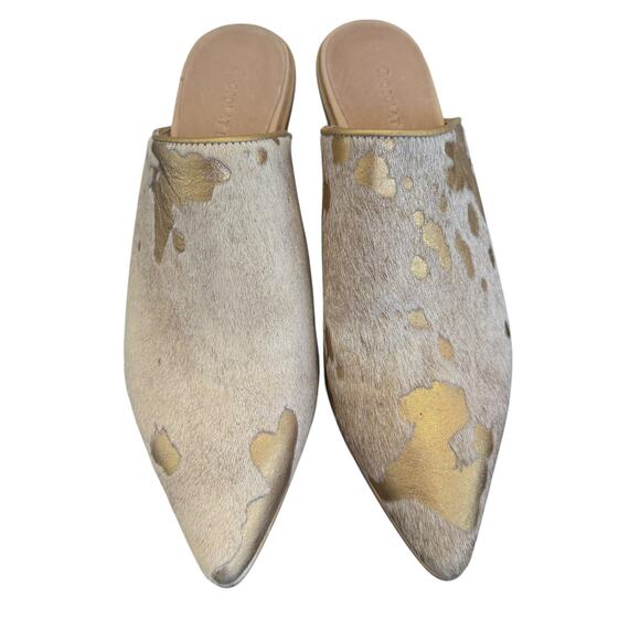 NEW CHOCOLAT BLU CALF HAIR MULES SIZE 38 US 7.5 - Picture 2 of 5